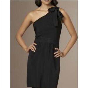 The Limited One Shoulder, Bow, Black Dress, size 0